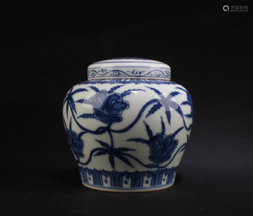 Chinese Blue & White Porcelain Jar