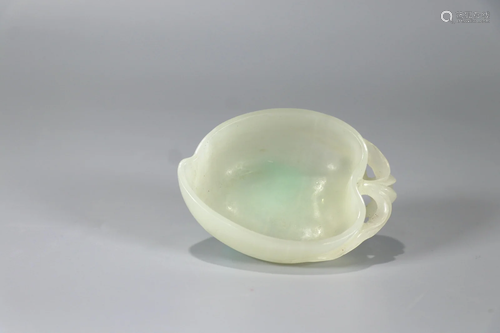 Carved Peach-Form Water Coupe