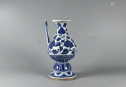 Blue And White Flower Ewer