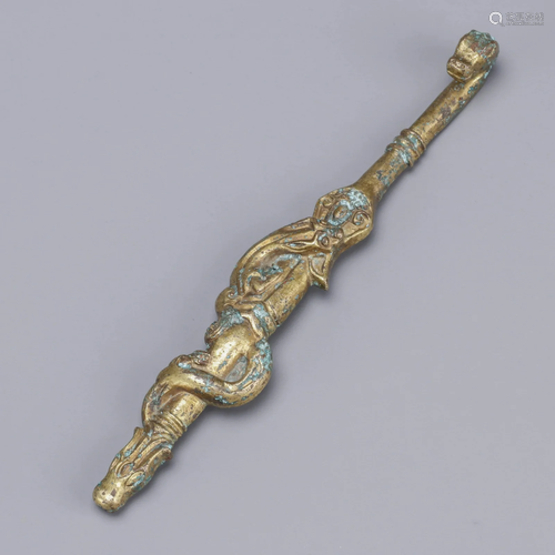 Gilt Bronze Dragon Belt Hook