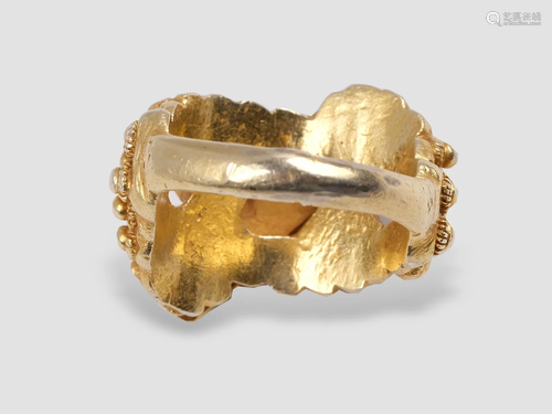 Akan gold ring, Akan, Gold, approx. 18 carat