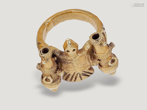 Akan gold ring, Akan, Gold, approx. 18 carat