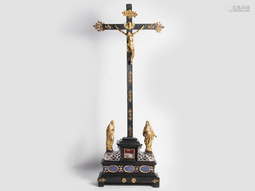 Baroque Cross with Crucifixion Group, 17th c.