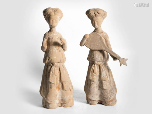 Pair of musicians, China, 1st half Tang Dynasty