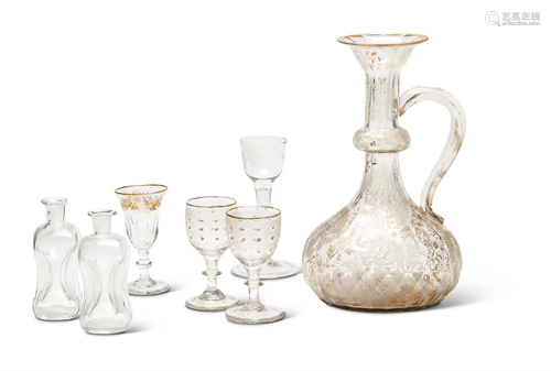 A MIXED GROUP OF GLASS, VARIOUS DATES, MOSTLY 19TH