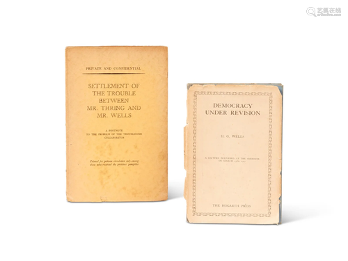 Ɵ WELLS, H. G. (1866-1946). TWO WORKS: