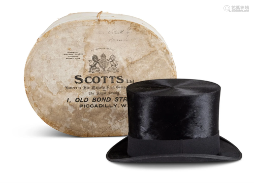 A BLACK SILK TOP HAT, SCOTT & CO.