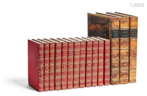 Ɵ SCOTT, WALTER. A COLLECTION OF 15 VOLUMES, FIRST