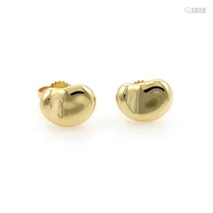 Tiffany & Co. Peretti Mid Size Bean Stud Earrings in