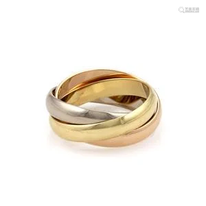 Cartier Trinity 18k Tricolor Gold 3.5mm Triple Band