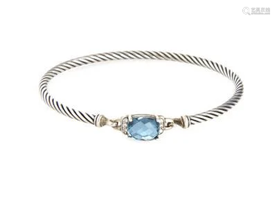 David Yurman Chatelaine Topaz Diamond Sterling Cable