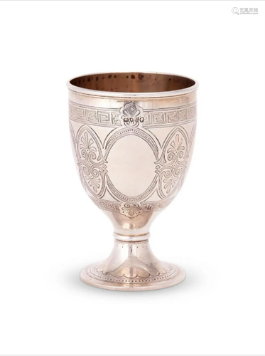 A VICTORIAN SILVER GOBLET, JAMES BARCLAY HENNELL,