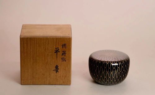 Japanese Lacquer Tea Caddy with Fitted Box