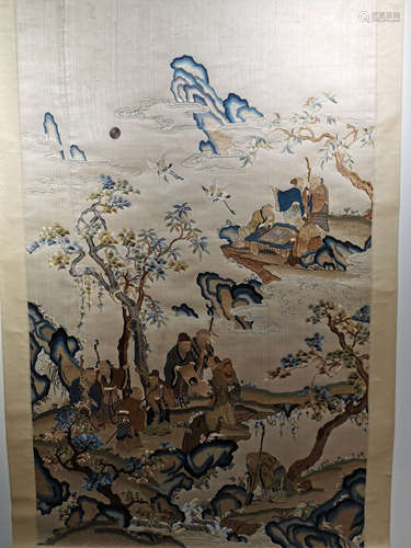 Chinese embroidery landscape painting