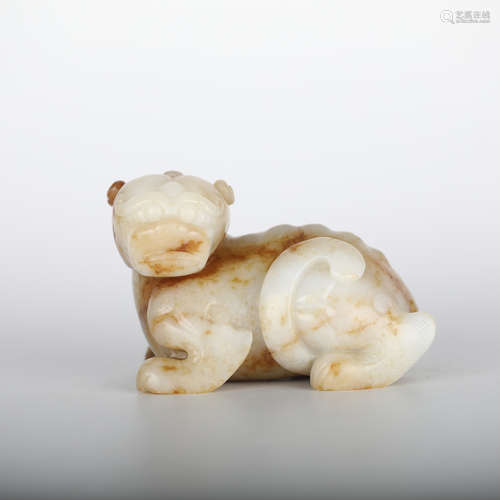 Ming, Hetian jade rui animal handle