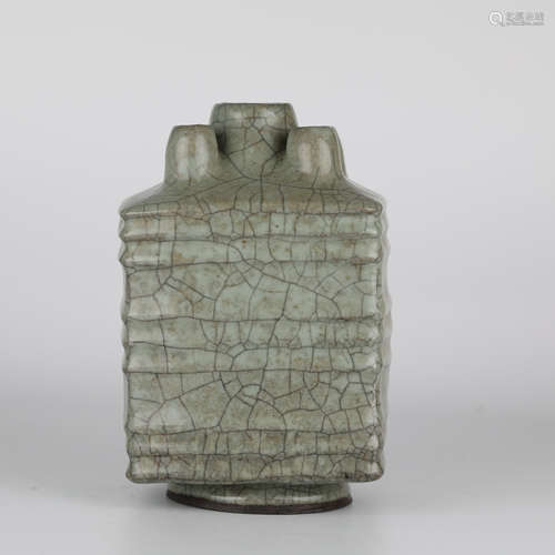 Ancient Chinese Five-hole Porcelain Square Bottle