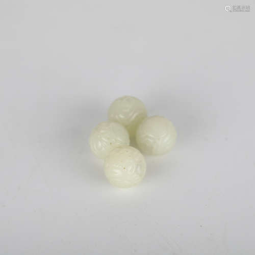 A set of Chinese Hetian jade beads