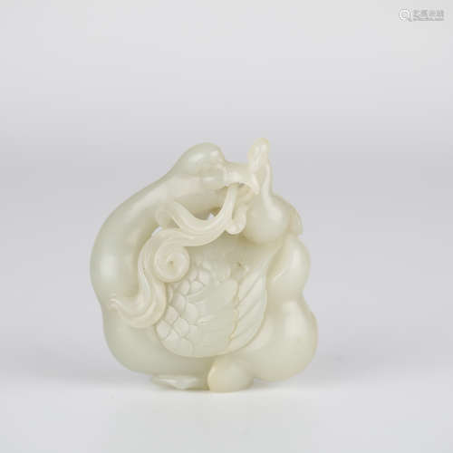 Chinese jade carving goose-shaped ornaments