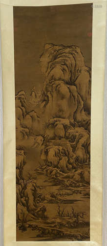 Chinese ancient landscape calligraphy and painting