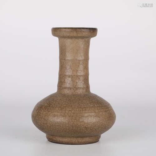 China Song Dynasty Huang Ge Glazed Long Neck Bottle