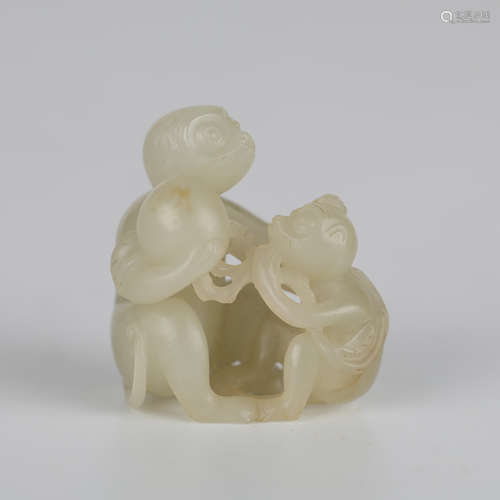 Chinese ancient jade monkey