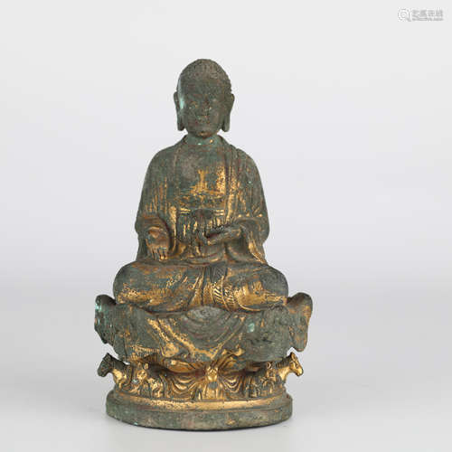 Ancient Chinese Bronze Buddha Statue