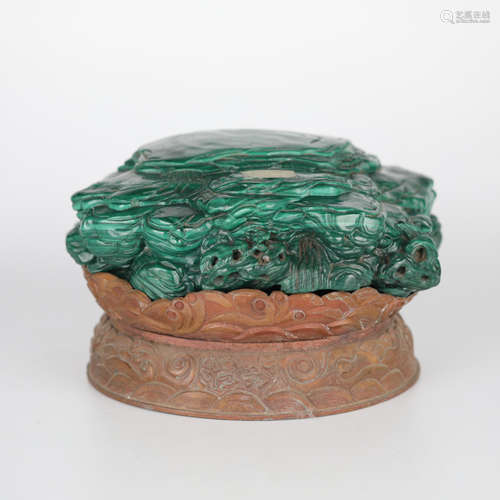 18th,Malachite mountain shaped ornaments