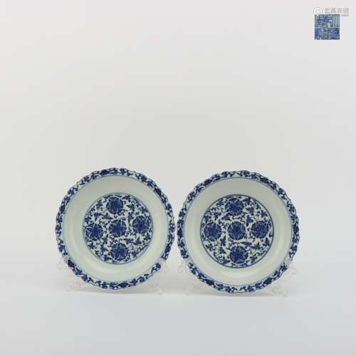 A Pair of Blue-and-white Plates