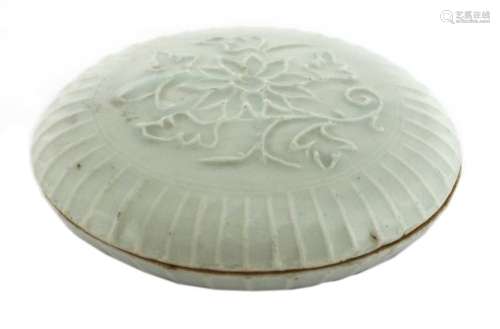 A Chinese qingbai box and cover,