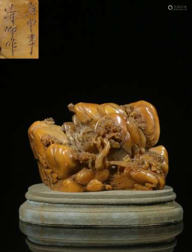 Shoushan Tianhuang Stone Rockery Ornament