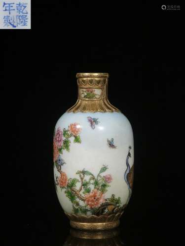 Coloured Glaze and Famille Rose Small Vase