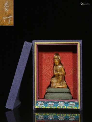 Shoushan Tianhuang Stone Statue of Seated Avalokitesvara