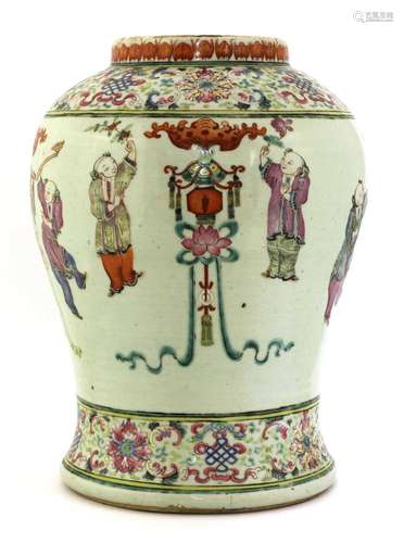 A Chinese famille rose vase,