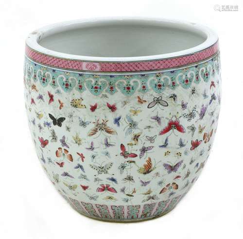 A Chinese famille rose fishbowl,