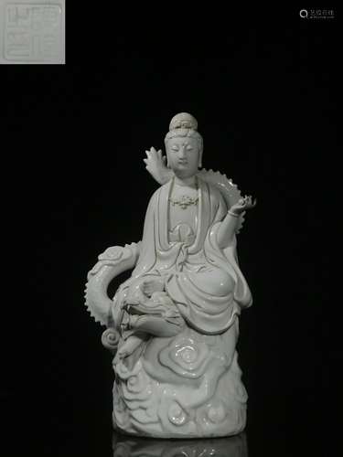 Dehua White Porcelain Statue of Seated Avalokitesvara