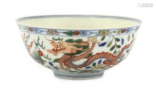 A Chinese wucai bowl,