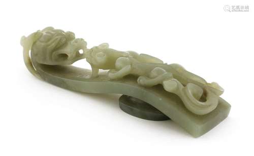 A Chinese jade belt hook,