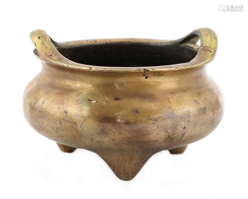 A Chinese bronze incense burner,