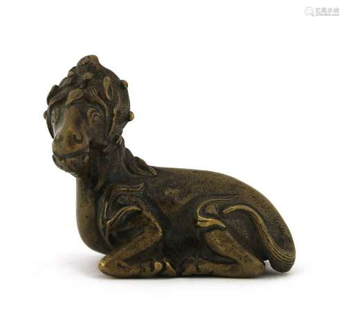 A Chinese bronze weight,