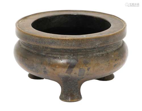 A Chinese bronze censer,
