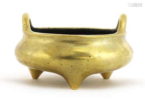 A Chinese bronze incense burner,