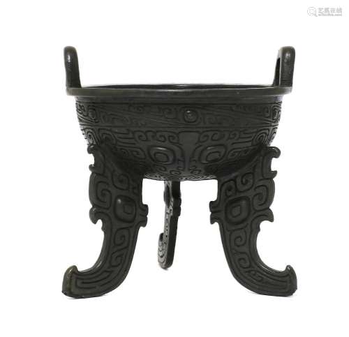 A Chinese bronze ritual food vessel,