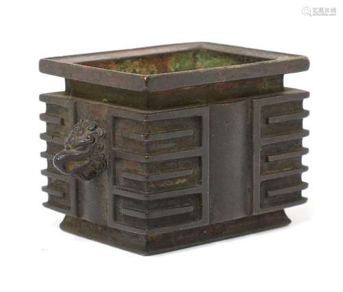 A Chinese bronze incense burner,