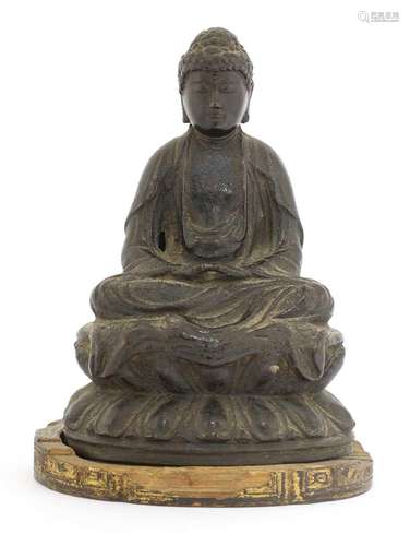 A bronze Shakyamuni Buddha,