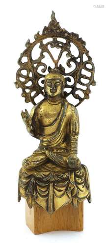 A Chinese gilt-bronze Buddha,