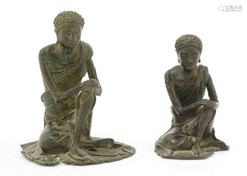 A Chinese bronze Ascetic Shakyamuni,