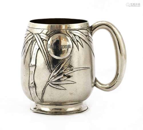 A Chinese export silver mug,