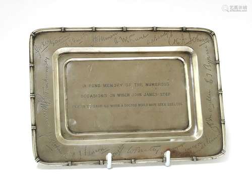 A Chinese export silver salver,