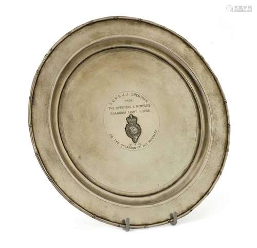 A Chinese export silver salver,