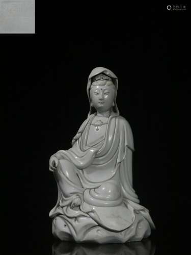 Dehua White Porcelain Statue of Seated Avalokitesvara